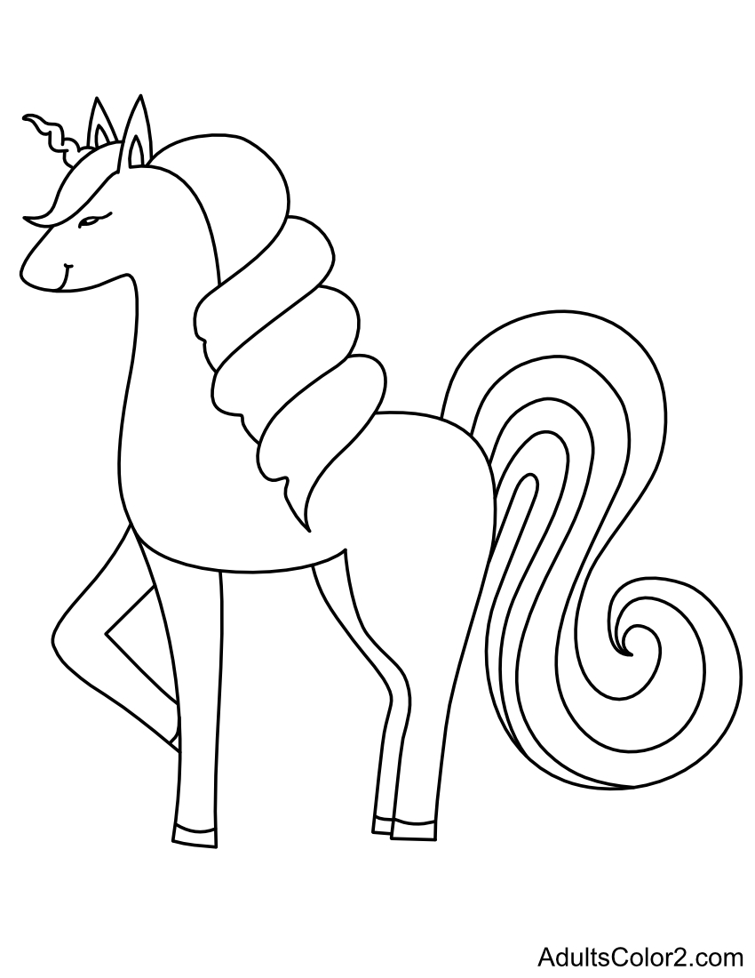 Unicorn with long legs.